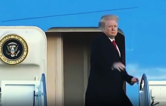 Video/ Një erë e fortë mbi kokën e Trump, zbulon sekretin e modelit të çuditshëm të flokëve!