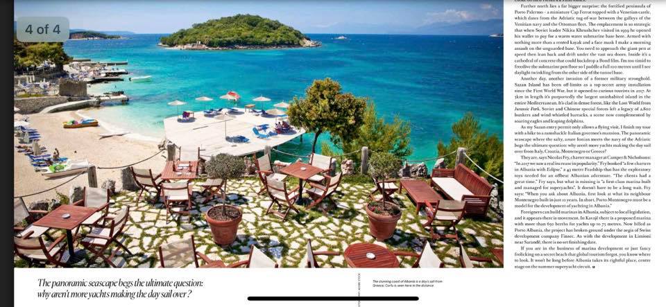 Mediat e turizmit ndërkombëtar: Ja çfarë shkruan revista prestigjioze “Boat International”