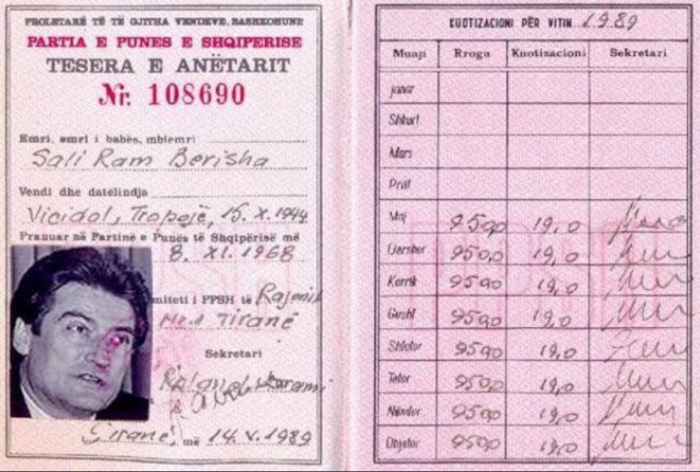 Gazetari nxjerr teserën e Berishës në PPSH: Ke kontribut të madh si komunist! Gazetari nxjerr teserën e Berishës në PPSH: Ke kontribut të madh si komunist!