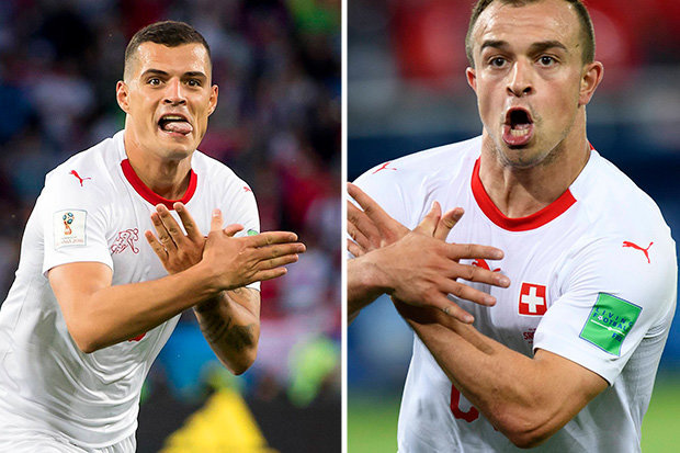 Mediat britanike: Xhaka dhe Shaqiri rrezikojnë dënim nga FIFA për shqiponjën: Serbët nuk po e përballojnë dhimbjen dhe ulërasin “provokacia” Mediat britanike: Xhaka dhe Shaqiri rrezikojnë dënim nga FIFA për shqiponjën: Serbët nuk po e përballojnë dhimbjen dhe ulërasin “provokacia”