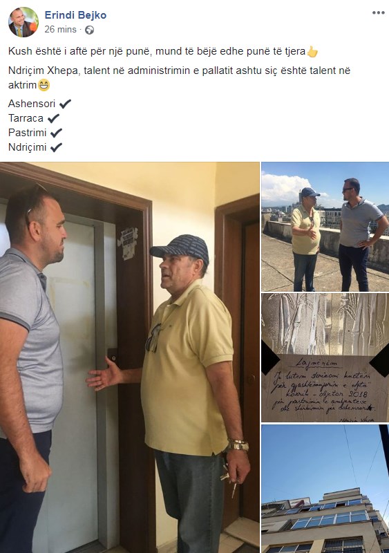 Jo vetëm një aktor i talentuar, Ndriçim Xhepa shembull në administrimin e pallatit të tij (Foto) Jo vetëm një aktor i talentuar, Ndriçim Xhepa shembull në administrimin e pallatit të tij (Foto)