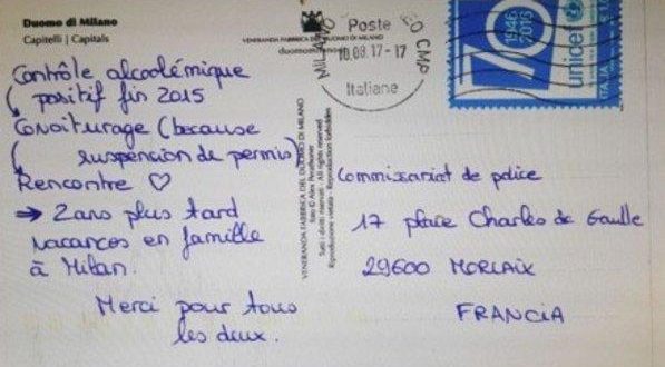 Policët i vunë gjobë, gruaja iu dërgon kartolinë falënderimi: Falë jush gjeta… Policët i vunë gjobë, gruaja iu dërgon kartolinë falënderimi: Falë jush gjeta…