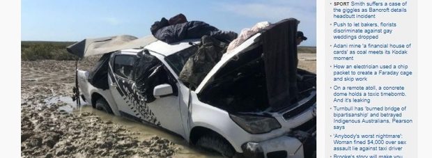 Të “tradhëtuar” nga fuoristrada, përfundojnë të rrethuar nga krokodilët për 4 ditë Të “tradhëtuar” nga fuoristrada, përfundojnë të rrethuar nga krokodilët për 4 ditë