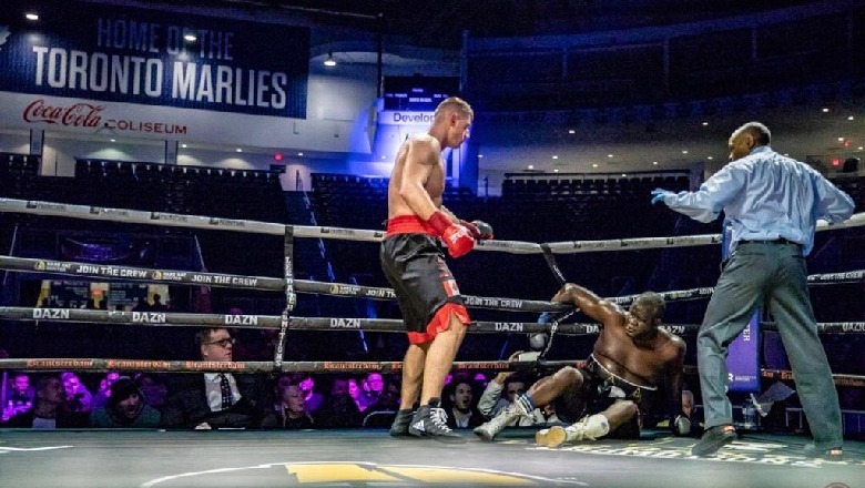 Prenga mposht me nokaut boksierin suedez, spektakël në sytë e shqiptarëve në Kanada Prenga mposht me nokaut boksierin suedez, spektakël në sytë e shqiptarëve në Kanada