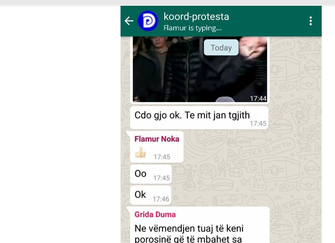 Zbardhen mesazhet/ Grida dhe Noka organizatorët e bllokimit të Zogut të Zi: Me porosi, të mos shkojë njeri në Top Show Zbardhen mesazhet/ Grida dhe Noka organizatorët e bllokimit të Zogut të Zi: Me porosi, të mos shkojë njeri në Top Show