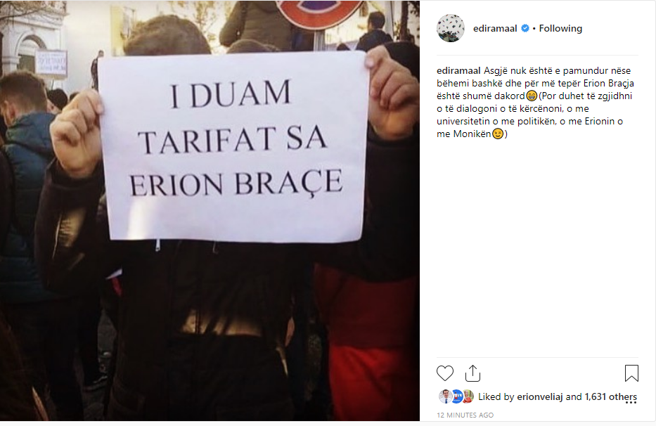 “I duam tarifat sa Erion Braçe”, Rama: Asgjë nuk është e pamundur. Por duhet të zgjidhni, o të dialogoni, o të kërcënoni… “I duam tarifat sa Erion Braçe”, Rama: Asgjë nuk është e pamundur. Por duhet të zgjidhni, o të dialogoni, o të kërcënoni…