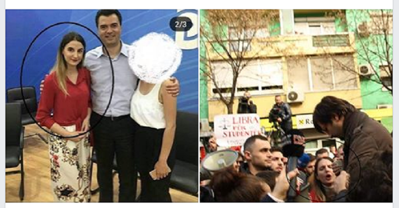 FOTO/ Denoncimi i studentes: Militantja e Bashës më goditi për të më marrë megafonin FOTO/ Denoncimi i studentes: Militantja e Bashës më goditi për të më marrë megafonin