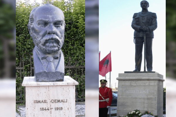 Cili është “babai” i Shtetit Shqiptar, ky me shtatore të vogël mes shkurresh, apo ky me monument gjigand në bulevard?! Cili është “babai” i Shtetit Shqiptar, ky me shtatore të vogël mes shkurresh, apo ky me monument gjigand në bulevard?!