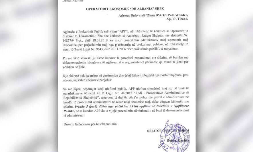 “DH Albania”, fantazma që fitoi 30 milionë euro, adresa e kompanisë nuk ekziston “DH Albania”, fantazma që fitoi 30 milionë euro, adresa e kompanisë nuk ekziston