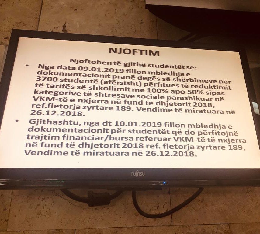 Rama zbulon njoftimin e saktë për tarifat e studentëve: Nga nesër nis mbledhja e dokumentacionit që redukton nga 100% deri në 50% tarifat Rama zbulon njoftimin e saktë për tarifat e studentëve: Nga nesër nis mbledhja e dokumentacionit që redukton nga 100% deri në 50% tarifat