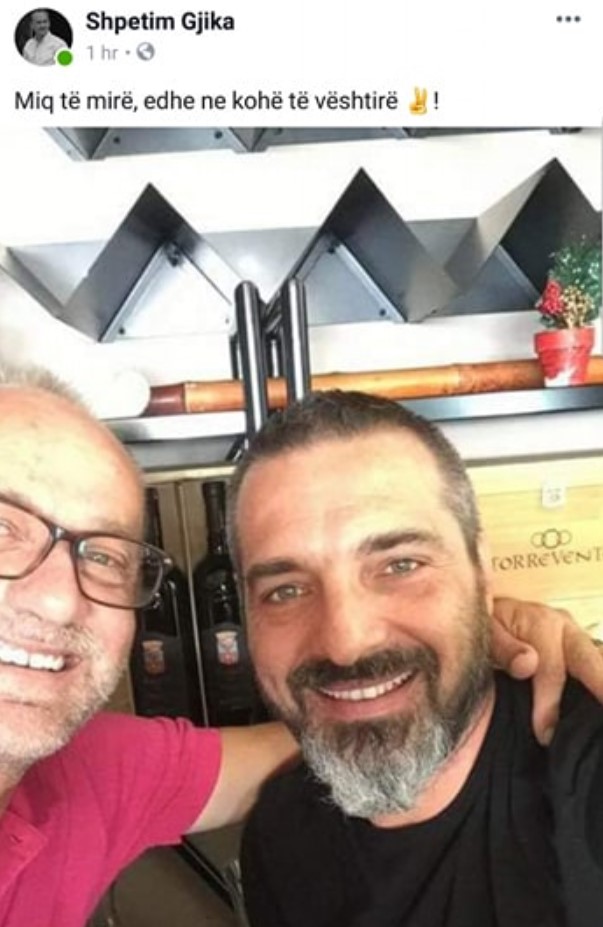 Shpëtim Gjika për krahu me Saimir Tahirin: Miq të mirë, edhe në kohë të vështirë! Shpëtim Gjika për krahu me Saimir Tahirin: Miq të mirë, edhe në kohë të vështirë!