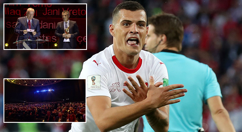 Surpriza: 1000 shqiponja për Granit Xhakën, dhe “Shqiponjë të Artë” për babain e tij Surpriza: 1000 shqiponja për Granit Xhakën, dhe “Shqiponjë të Artë” për babain e tij