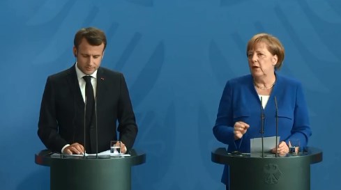 Në një konferencë të përbashkët Merkel dhe Macron për çështjet që u diskutuan në Samit Në një konferencë të përbashkët Merkel dhe Macron për çështjet që u diskutuan në Samit