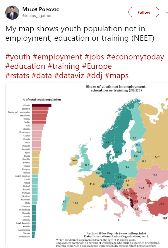 Si u fabrikua lajmi i rremë për papunësinë rinore në Shqipëri, ja e vërteta e hartës me shifrat e vjetra të 2015-ës