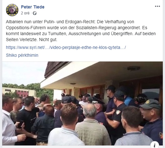 Gjerman qorri i “Bild”, gazetari që nuk shikon d.hunën dhe vandalizmin e Lularëve i “shqetësuar” për drejtuesit e opozitës: Po arrestohen nga socialistët! Gjerman qorri i “Bild”, gazetari që nuk shikon d.hunën dhe vandalizmin e Lularëve i “shqetësuar” për drejtuesit e opozitës: Po arrestohen nga socialistët!