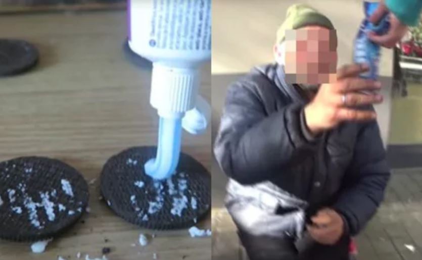 I jep të haj biskotë të mbushur me pastë dhëmbësh burrit të pastrehë, gjykata e dënon me b.urg blogerin I jep të haj biskotë të mbushur me pastë dhëmbësh burrit të pastrehë, gjykata e dënon me b.urg blogerin