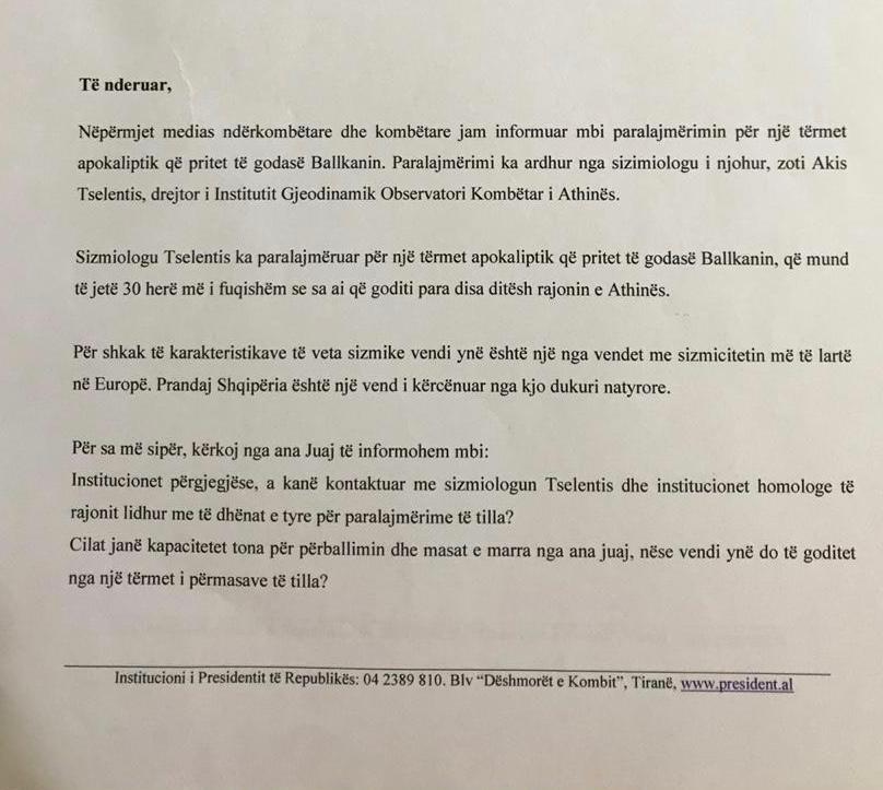 Meta me filxhanin e Monikës parashikoj tërmetin apokaliptik, sizmiologu grek e nxjerr blof, Tselentis: S’kam bërë kurrë një parashikim të tillë Meta me filxhanin e Monikës parashikoj tërmetin apokaliptik, sizmiologu grek e nxjerr blof, Tselentis: S’kam bërë kurrë një parashikim të tillë
