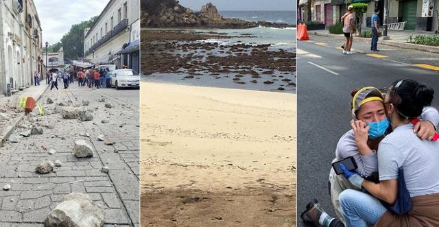 VIDEO/ Tërhiqet deti, ndërtesat “shkulen” nga vendi! Pamjet që po bëjnë xhiron e botës pas tërmetit 7.5 në Meksikë VIDEO/ Tërhiqet deti, ndërtesat “shkulen” nga vendi! Pamjet që po bëjnë xhiron e botës pas tërmetit 7.5 në Meksikë