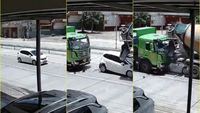 VIDEO/ Shikoni si përplasen 3 makina! Aksident i frikshëm por  fati i çuditshëm!