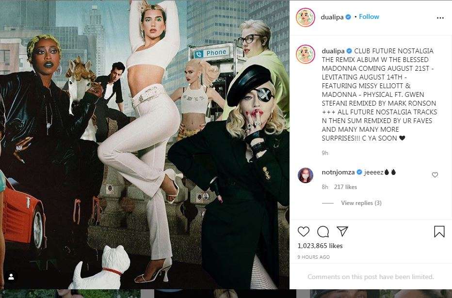 Dua Lipa bëhet bashkë me divat e muzikës botërore dhe publikon surprizën