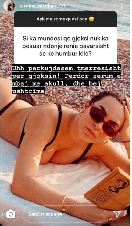 Vjehrri flet për varfërim të popullit, Armina: Më ndiqni/ Përdor serum për gjoksin, e mbaj me akull, ky është ‘sekreti’