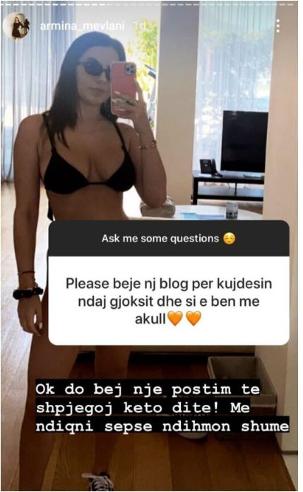 Vjehrri flet për varfërim të popullit, Armina: Më ndiqni/ Përdor serum për gjoksin, e mbaj me akull, ky është ‘sekreti’