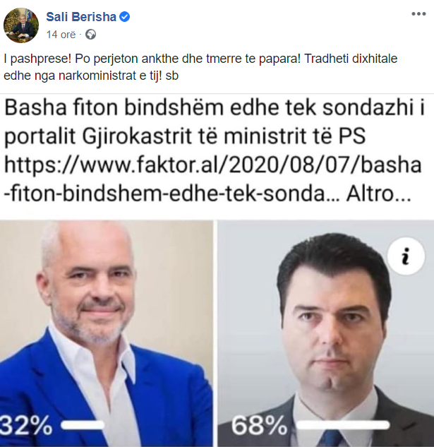 Berisha shpall fitoren: Bashën e nxjerr kryeministër edhe Gjirokastra, Rama i tmerruar