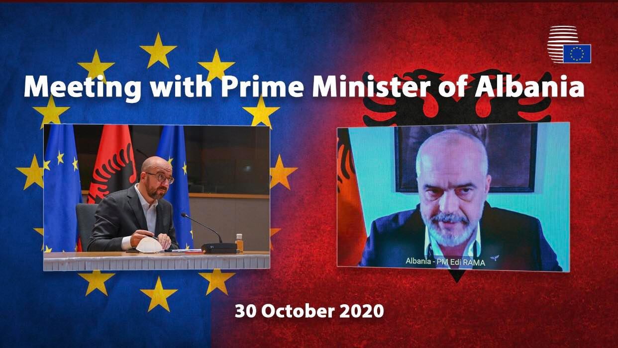 Biseda me Presidentin e Këshillit Europian, Rama zbardh 4 temat! Michel: Mbështetës i pakursyer i integrimit europian të Shqipërisë Biseda me Presidentin e Këshillit Europian, Rama zbardh 4 temat! Michel: Mbështetës i pakursyer i integrimit europian të Shqipërisë
