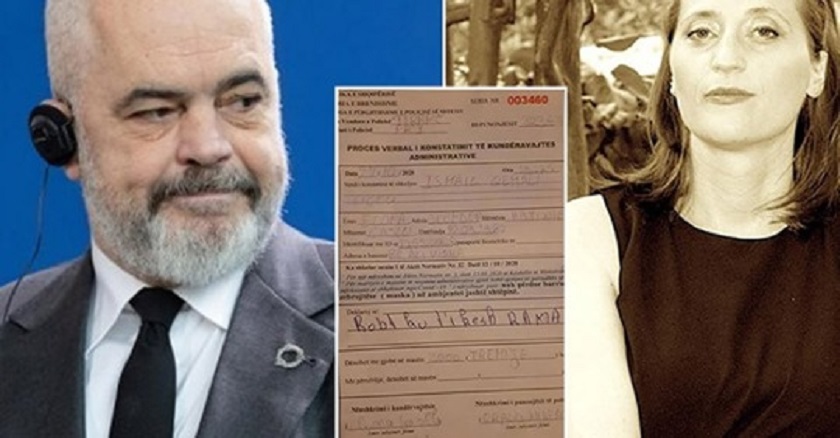 Aktivistja pranë opozitës merr gjobë për maskën dhe i quan shqiptarët skllevër: Robt ku t’i kesh Rama!