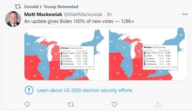 Dyshime mbi zgjedhjet në SHBA: Si u shtuan 130 mijë vota për Biden në Michigan Dyshime mbi zgjedhjet në SHBA: Si u shtuan 130 mijë vota për Biden në Michigan