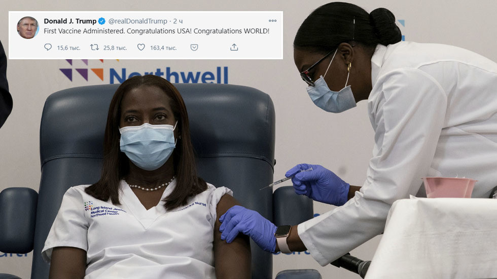 Trump përshëndet nisjen e vaksinimit kundër Covid-19: Urime SHBA, urime botë Trump përshëndet nisjen e vaksinimit kundër Covid-19: Urime SHBA, urime botë