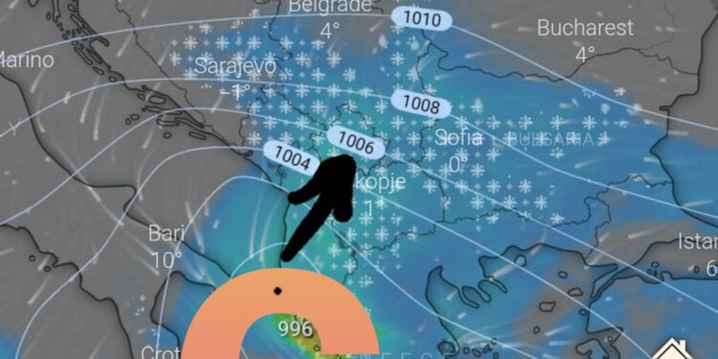 Qendra ciklonike afrohet në jug të Shqipërisë, ja çfarë na pret në vijim Qendra ciklonike afrohet në jug të Shqipërisë, ja çfarë na pret në vijim