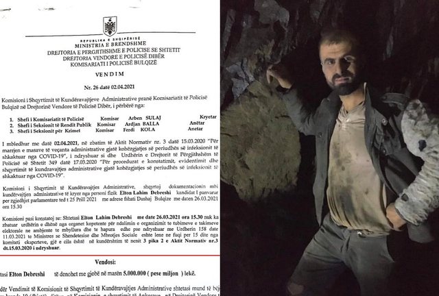 E turpshme/ Mezi siguron bukën e gojës duke rrezikuar jetën, gjobitet me 50 milion lekë minatori që po kandidon si deputet i pavarur