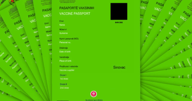 Pasaporta jeshile shqiptare: Çdo i vaksinuar mund ta shkarkojë nëpërmjet e-albania Pasaporta jeshile shqiptare: Çdo i vaksinuar mund ta shkarkojë nëpërmjet e-albania