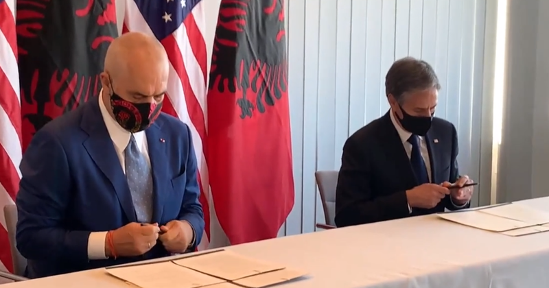 Rama publikon videon e takimit me Sekretarin amerikan të Shtetit, Blinken: Ja marrëveshja e rëndësishme që u firmos! Rama publikon videon e takimit me Sekretarin amerikan të Shtetit, Blinken: Ja marrëveshja e rëndësishme që u firmos!