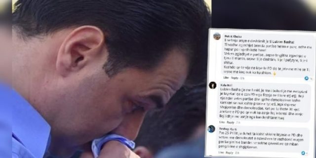 Demokratët e bëjnë për “ujë të ftohët” Bashën: Je takuar me Tom Doshin dhe Ramën në Theth, e harrove të gjithë sakrificën tonë dhe na thërret veç kur të duhemi Demokratët e bëjnë për “ujë të ftohët” Bashën: Je takuar me Tom Doshin dhe Ramën në Theth, e harrove të gjithë sakrificën tonë dhe na thërret veç kur të duhemi