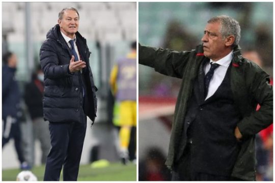 Fitorja me Shqipërinë, De Biazi i kujton Santosit: Më ke borxh një shishe vere Fitorja me Shqipërinë, De Biazi i kujton Santosit: Më ke borxh një shishe vere