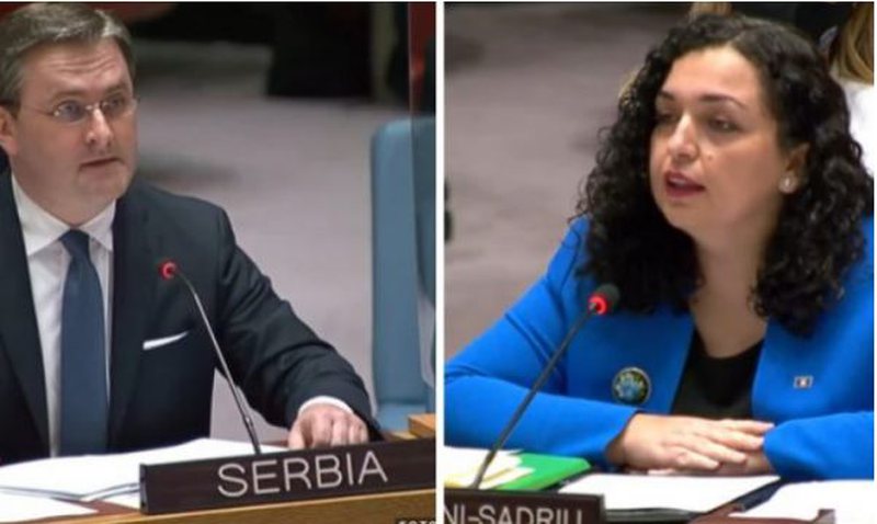 “Ngrihu në këmbë kur të përmendësh Vuçiç”! Plas keq sherri mes Vjosa Osmanit dhe ministrit serb në Këshillin e Sigurimit: Ju ftoj të gjunjëzoheni aty… “Ngrihu në këmbë kur të përmendësh Vuçiç”! Plas keq sherri mes Vjosa Osmanit dhe ministrit serb në Këshillin e Sigurimit: Ju ftoj të gjunjëzoheni aty…