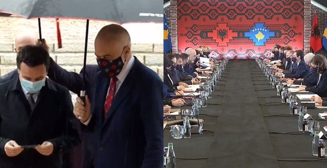 Batutat e Ramës para mbledhjes së përbashkët Shqipëri-Kosovë: “Do kishim dashur t’i u prisnim me diell, por kam një lajm që do t’i u gëzoj