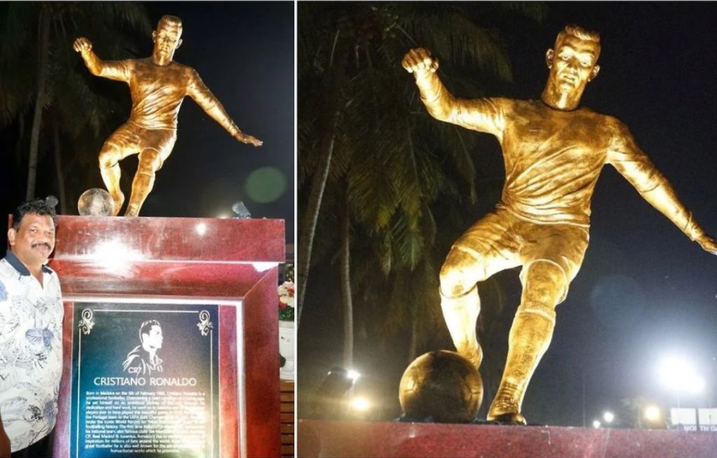 Statuja e Cristiano Ronaldos krijon pakënaqësi në nje shtet ish koloni portugeze të Indisë Statuja e Cristiano Ronaldos krijon pakënaqësi në nje shtet ish koloni portugeze të Indisë