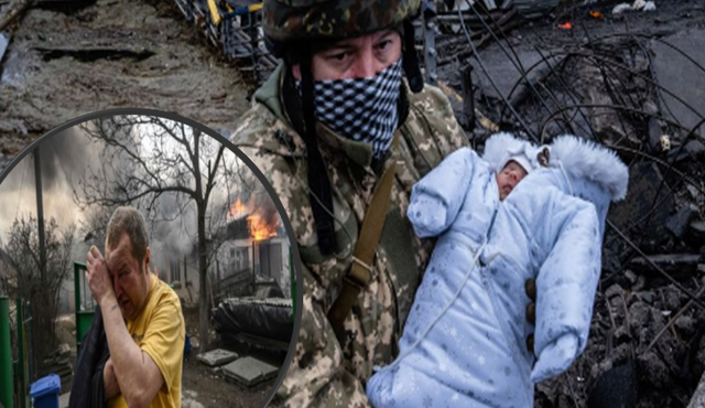 Pamje apokaliptike! Bombat ruse shkatërrojnë krejt qytetin në Ukrainë, fotoja e ushtarit me foshnjën e porsalindur mes rrënojave trondit mbarë botën Pamje apokaliptike! Bombat ruse shkatërrojnë krejt qytetin në Ukrainë, fotoja e ushtarit me foshnjën e porsalindur mes rrënojave trondit mbarë botën