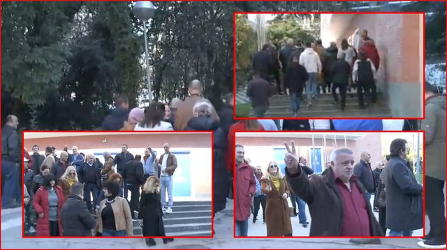 Mbështetësit e Sali Berishës nën komandën e Sali Lushës tentojnë të futen brenda zyrave të SHQUP dhe kanë një mesazh për Lulzim Bashën Mbështetësit e Sali Berishës nën komandën e Sali Lushës tentojnë të futen brenda zyrave të SHQUP dhe kanë një mesazh për Lulzim Bashën