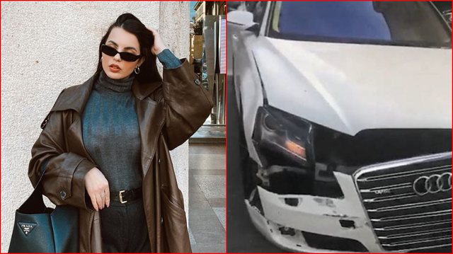 Aksidentohet Armina Mevlani, ‘Audi’ i saj përplaset me një kamion mallrash në Astir Aksidentohet Armina Mevlani, ‘Audi’ i saj përplaset me një kamion mallrash në Astir