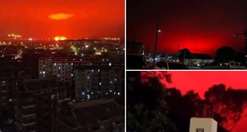 Çfarë ndodhi në Kinë, qielli bëhet flakë i kuq, tmerrohen banorët (Video)