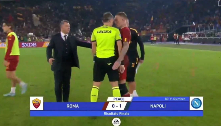 VIDEO/ Plas skandali pas ndeshjes mes Romës dhe Napolit, një prej lojtarëve të Murinjos kërkonte të përleshej fizikisht me arbitrin