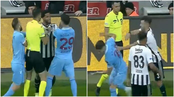 VIDEO/ Momenti kur Enis Bardhi e kap për fyti lojtarin e Besiktashit: Tifozët turq hedhin gjithçka në drejtim të shqiptarit