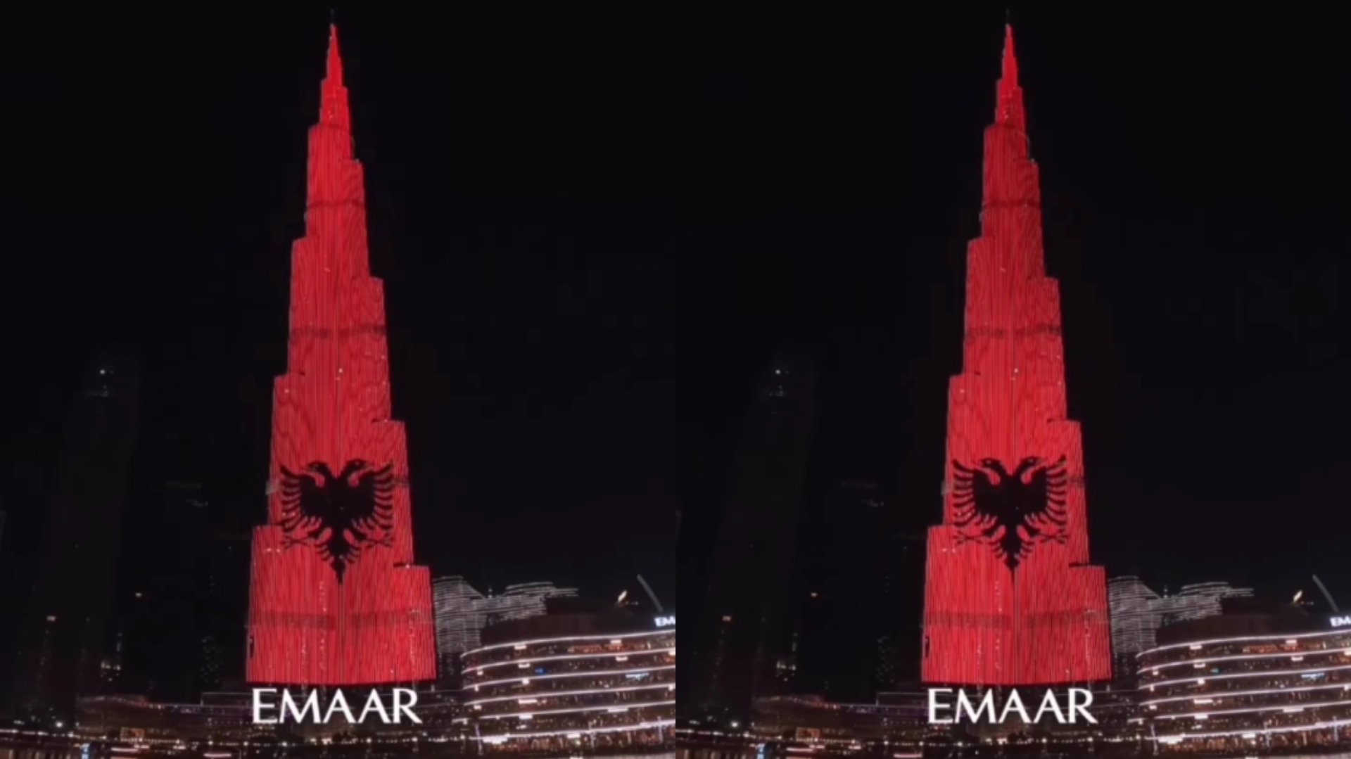 Krenari! Ndërtesa më e lartë në botë vishet me flamurin shqiptar nga “EMAAR” (Video) Krenari! Ndërtesa më e lartë në botë vishet me flamurin shqiptar nga “EMAAR” (Video)