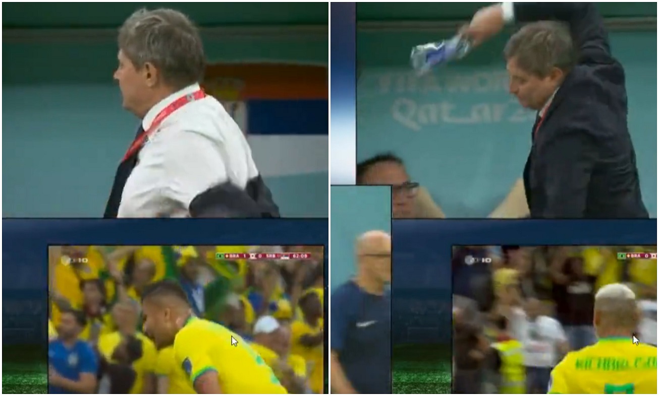 Nxehtë në Katar! Reagimi i trajnerit serb pas golave të Brazilit bëhet virale Nxehtë në Katar! Reagimi i trajnerit serb pas golave të Brazilit bëhet virale
