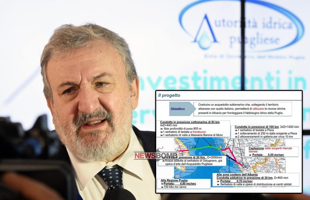 Shqipëria do të furnizojë me ujë Italinë?! Guvernatori i Pulias komenton marrëveshjen e bujshme: Një sigurim të ardhurash, jo një shpërdorim Shqipëria do të furnizojë me ujë Italinë?! Guvernatori i Pulias komenton marrëveshjen e bujshme: Një sigurim të ardhurash, jo një shpërdorim