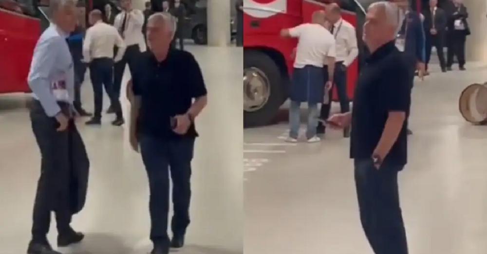 Mourinho i tërbuar pas finales Sevilla-Roma! Sulmon arbitrat në parkingun e stadiumit: Jeni për turp, f**k UEFA… (Video) Mourinho i tërbuar pas finales Sevilla-Roma! Sulmon arbitrat në parkingun e stadiumit: Jeni për turp, f**k UEFA… (Video)